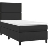  Krevet s oprugama i madracem crni 100x200 cm od umjetne kože | shoptok.hr