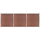 vidaXL Vrtna ograja WPC 526x186 cm rjava | Shoptok.si