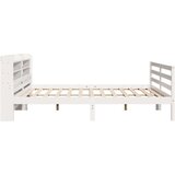 vidaXL Posteljni okvir z vzglavjem brez vzmetnice bel 180x200 cm | Shoptok.si