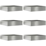 vidaXL Ograda oko Travnjaka 6 pcs Srebrno 50 x 50 x 13 cm | shoptok.hr