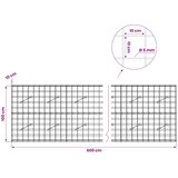  Gabion s žicom debljine 5 mm i mrežom 10x10 cm 600x10x100 cm Slike