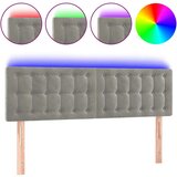  Posteljno vzglavje svetlo sivo 144x5x78/88 cm žamet, (20793489) | Shoptok.si