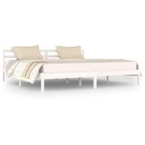 The Living Store Posteljni okvir iz trdne borovine 200x200 cm bel - Posteljni Okvir, (21525080) | Shoptok.si
