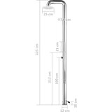 Vrtni tuš od nehrđajućeg čelika 225 cm | Eponuda.com