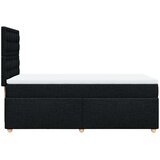 vidaXL Box spring postelja z vzmetnico črn 90x190 cm blago | Shoptok.si