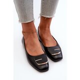 Boto Women's Eco Leather Ballerina Flats with Decoration Black Edoslli | shoptok.hr