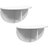  Polica na zidu 2 pcs Bijelo 48 x 24 x 24 cm Konstruirano drvo | shoptok.hr