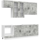  Kuhinjska jedinica LUCCA 8 pcs Betonska siva Konstruirano drvo | shoptok.hr