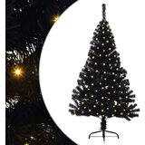 vidaXL Umjetna preddekorirana božićna jelka Črna 120 cm PVC | Shoptok.si
