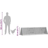  Kletka za piščance srebrna 215 x 55 x 55 cm Cinkana jeklena, (5000204310) | Shoptok.si