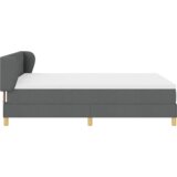 vidaXL Box Spring postelja z vzmetnico temno siva 140x190 cm, tkanina | Shoptok.si
