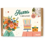  Darilna škatla z DIY girlanda s semenskimi kroglicami "Hura, čas je za praznovanje!" - 1 set.