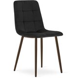 KARA stolica - crni baršun / noge od oraha x 1 | shoptok.hr