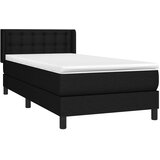  Krevet s oprugama i madracem crni 90x200 cm od tkanine | shoptok.hr