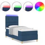  Posteljni okvir z vzmetnico Modra Tkanina 90 x 200 cm, (22067075) | Shoptok.si