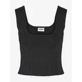 Noisy May Black Women's Knitted Crop Top with Haisley Wool - Women