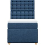  Krevet s oprugama i madracem plavi 100 x 200 cm od tkanine | shoptok.hr
