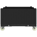  Vrtna sadilica s kotačima crna 100 x 80 x 54 cm PP | shoptok.hr