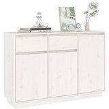  Komoda bela 110x34x75 cm trdna borovina, (20654381) | Shoptok.si