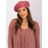 Fashion Hunters Dusty pink women's beret with appliqués Cene'.'