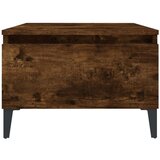  Stranska mizica dimljeni hrast 50x46x35 cm inženirski les, (20712482) | Shoptok.si