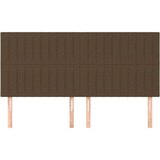  Posteljno vzglavje 4 kosa temno rjav 100x5x78/88 cm blago, (20954323) | Shoptok.si