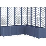  Vrtna sadilica s rešetkom plava siva 160 x 160 x 140 cm PP | shoptok.hr