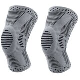 INF Črno-siv opornik za koleno z vzmetno podporo in silikonsko blazinico (enojni) L, (5000078150) | Shoptok.si