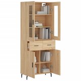  Visoka komoda hrasta sonome 69,5x34x180cm od konstruiranog drva Slike
