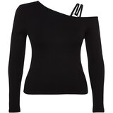 Trendyol Curve Plus Size Blouse - Black - Fitted Cene