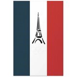  Plakat - Graphic Eiffel Tower Against the French Flag 29.7x42 Bez okvira | shoptok.hr