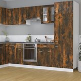 Viseći stakleni ormarić "Lyon" dimljeni hrast 60x31x60 cm inženjerski drvo | shoptok.hr