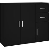 Maison Chic Komoda - Predalnik črna 91x29,5x75 cm inženirski les, (21715848) Cene
