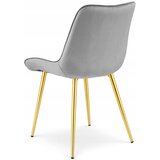  BERA stolica - svijetlosivi baršun / zlatne noge x 2 | shoptok.hr