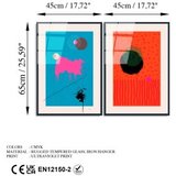 WALLXPERT dekorativna slika od kaljenog stakla (2 komada) uv 941 45 x 65 | ePonuda.com