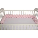 Baby Textil Textil pletenica za krevetac od pliša Roze, 240cm Cene