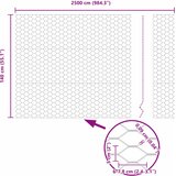  Heksagonalna ograda 1,4 x 25 m PVC Siva | shoptok.hr