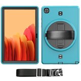 NIKCORP Ovitek za Samsung Galaxy Tab A8 10,5 z naramnim trakom, vrtljivim stojalom in ročajem, troslojna zaščita, turkizen, (5000138996) | Shoptok.si
