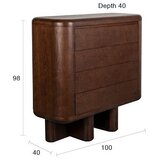 Dutchbone Komoda v jesenovem dekorju v temni naravni barvi 100x98x40 cm Herman – | Shoptok.si
