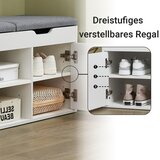 SoBuy klop za čevlje s sedežem v beli barvi v stilu minimalizma, (20814981) | Shoptok.si