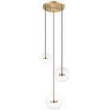 Zuma line P0428-03L-L4AC - led luster na sajli enceladus 3xLED/5W/230V zlatna | Eponuda.com