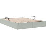  Ottomanska Okvir za krevet s pohranom s pohranom Baršun - Svjetlosiva 140 x 190 cm | shoptok.hr