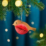 Sass & Belle Papirnat okrasek za jelko Honeycomb Robin – | Shoptok.si