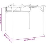  Pergola s pomičnim krovom krem bijela 3 x 3 m čelična | shoptok.hr