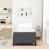  Krevetna konstrukcija s madracem Tamno siva 90 x 200 cm tkanina | shoptok.hr