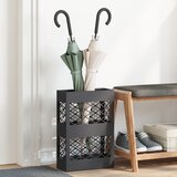 vidaXL Stojalo za dežnike Črno Prašno lakirano jeklo Standard Vzdržljivo | Shoptok.si