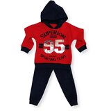  Komplet trenerka za bebe NE0015, Crveno-crna Cene
