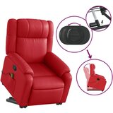 vidaXL Masažni naslonjač na podizanje od umjetne kože crveni | shoptok.hr