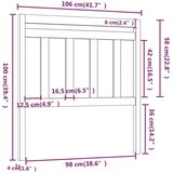  Posteljno vzglavje sivo 106x4x100 cm trdna borovina, (20643777) | Shoptok.si