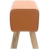  Klupa 60 x 30 x 45 cm Prava koža Smeđa | shoptok.hr